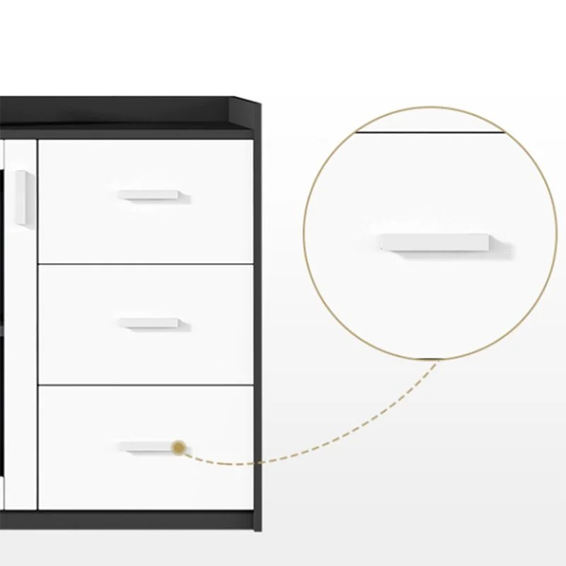 Classeur moderne en bois d'ingénierie blanc pour la maison et le bureau Clearhalo