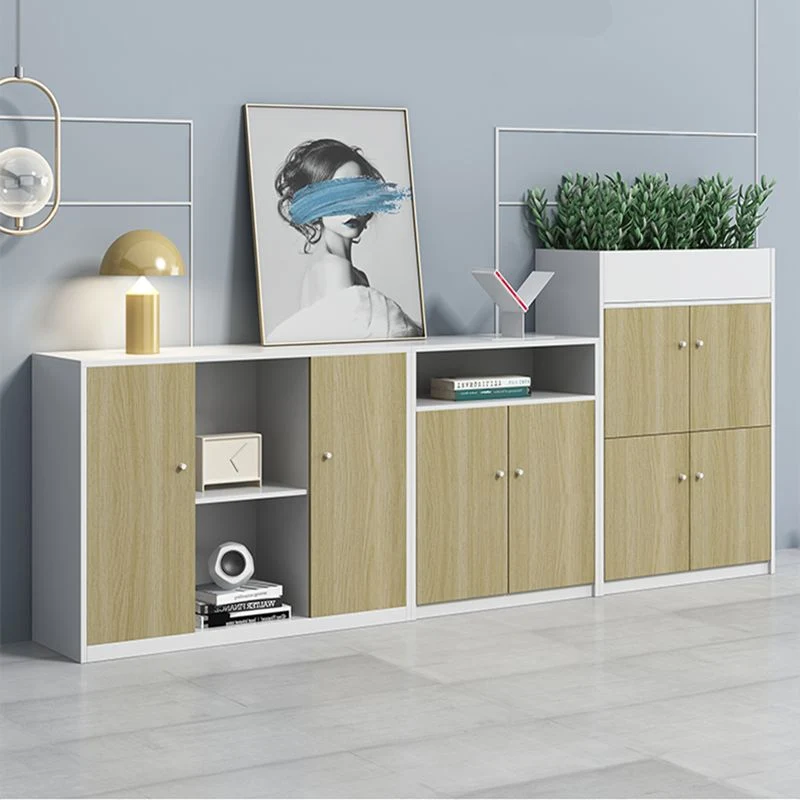 Classeur moderne en bois à panneau contrasté pour le bureau à domicile Clearhalo