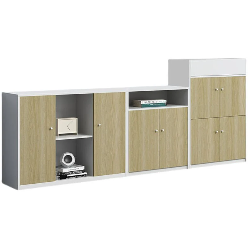 Classeur moderne en bois à panneau contrasté pour le bureau à domicile Clearhalo