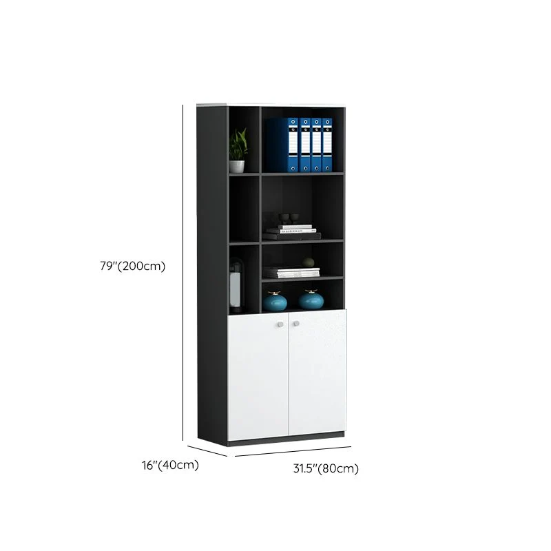 Classeur moderne en bois vertical pour maison ou bureau, étagères de rangement, classeur Clearhalo