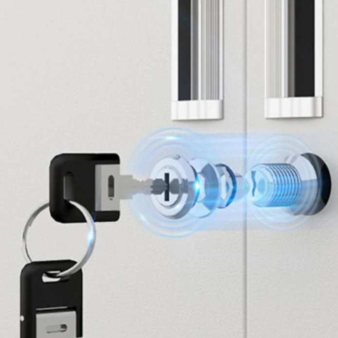 Classeur moderne en métal avec rangement à serrure pour la maison et le bureau Clearhalo