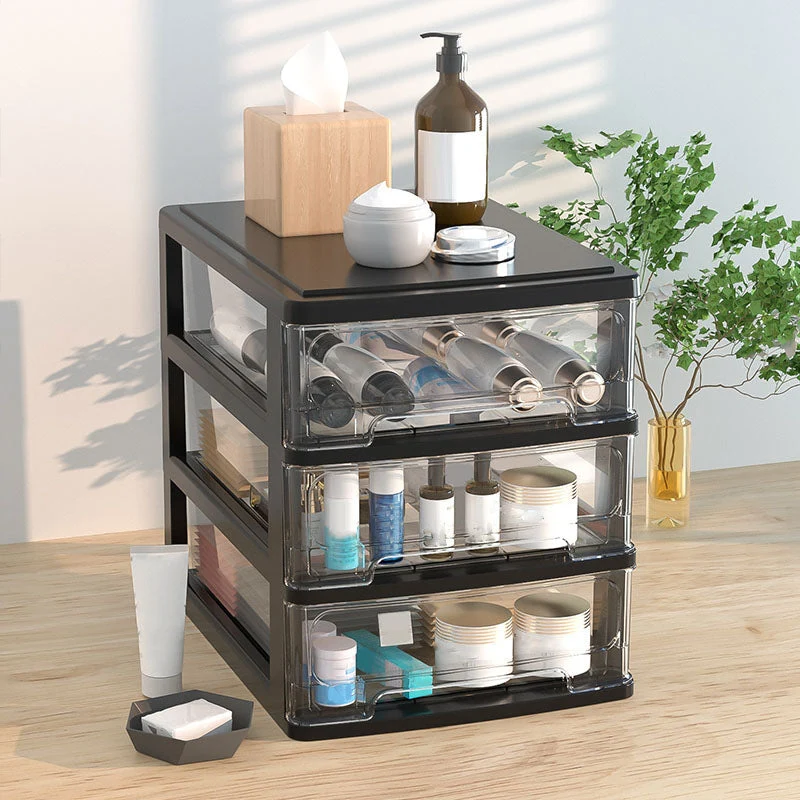 Classeur moderne en plastique à tiroirs multiples, classeur acrylique Clearhalo