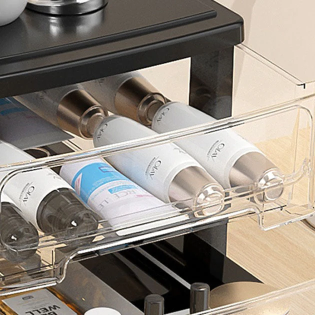 Classeur moderne en plastique à tiroirs multiples, classeur acrylique Clearhalo