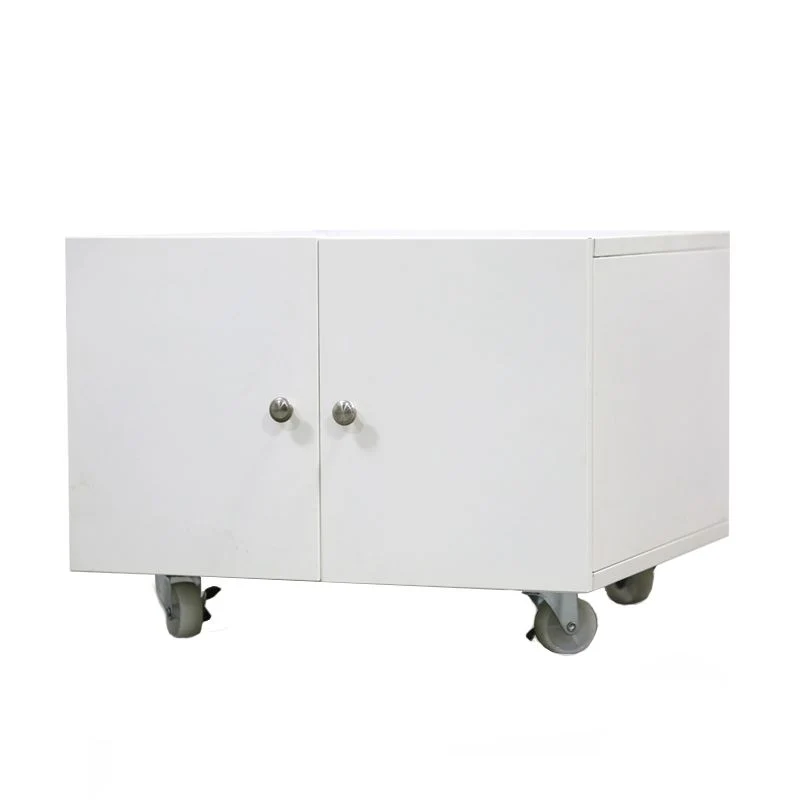 Classeur moderne de support d'imprimante de stockage en acier d'armoire avec des roues Clearhalo