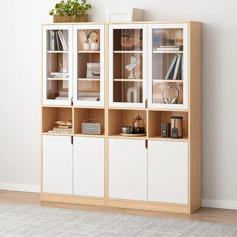 Classeur moderne étagères de rangement classeur moderne en bois Clearhalo