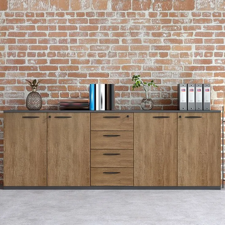 Classeur moderne à tiroirs verrouillables en bois massif, classeur pour la maison et le bureau Clearhalo