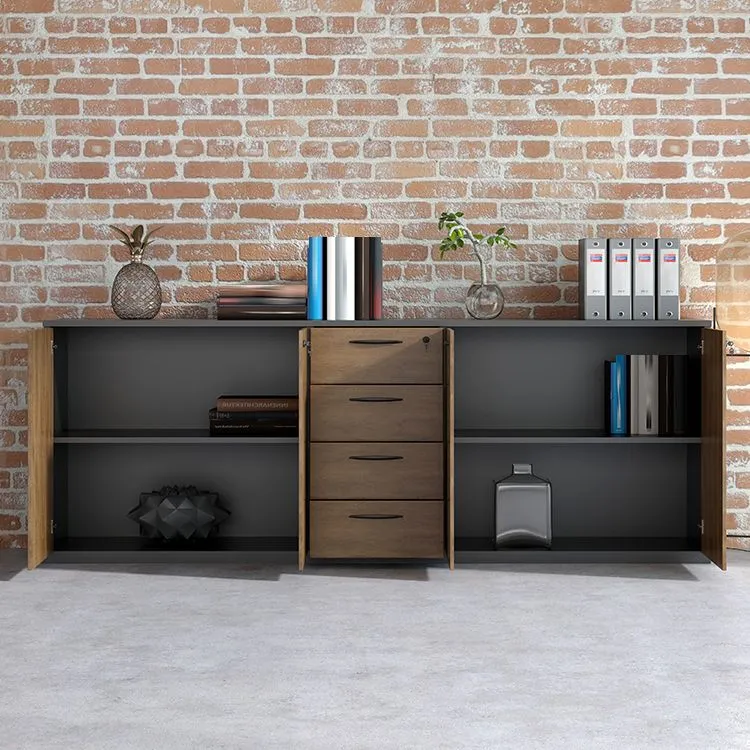Classeur moderne à tiroirs verrouillables en bois massif, classeur pour la maison et le bureau Clearhalo