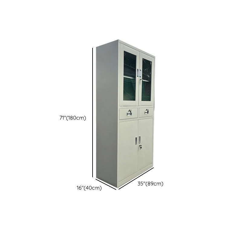 Classeur moderne verrouillable en métal avec étagères de rangement Clearhalo