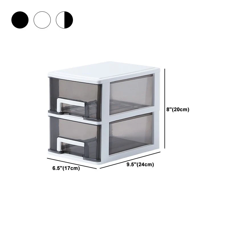 Classeur moderne vertical à tiroirs, classeur en plastique pour la maison ou le bureau Clearhalo