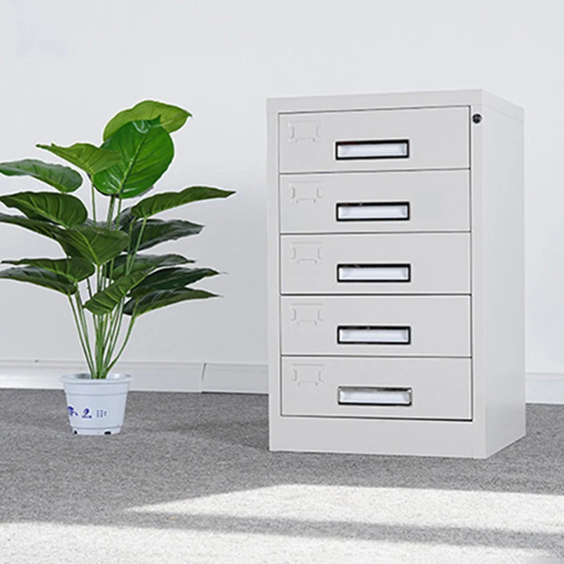 Classeur en métal gris clair, tiroirs à verrouillage vertical, classeur pour bureau Clearhalo