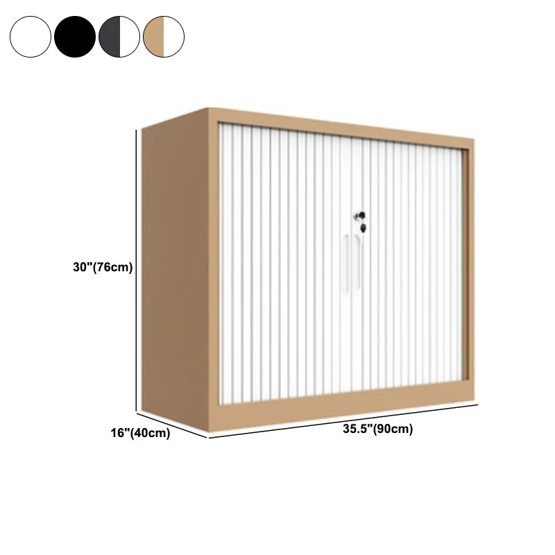 Classeur en métal verrouillable classeur moderne latéral avec étagères de rangement Clearhalo