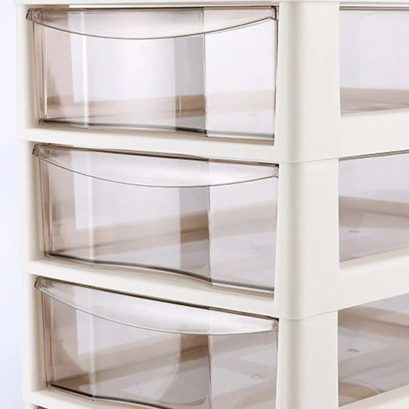 Classeur en plastique moderne, classeur en acrylique à plusieurs tiroirs avec roulettes Clearhalo