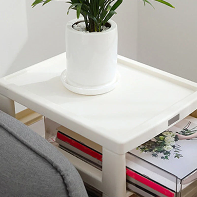 Classeur en plastique moderne, classeur en acrylique à plusieurs tiroirs avec roulettes Clearhalo