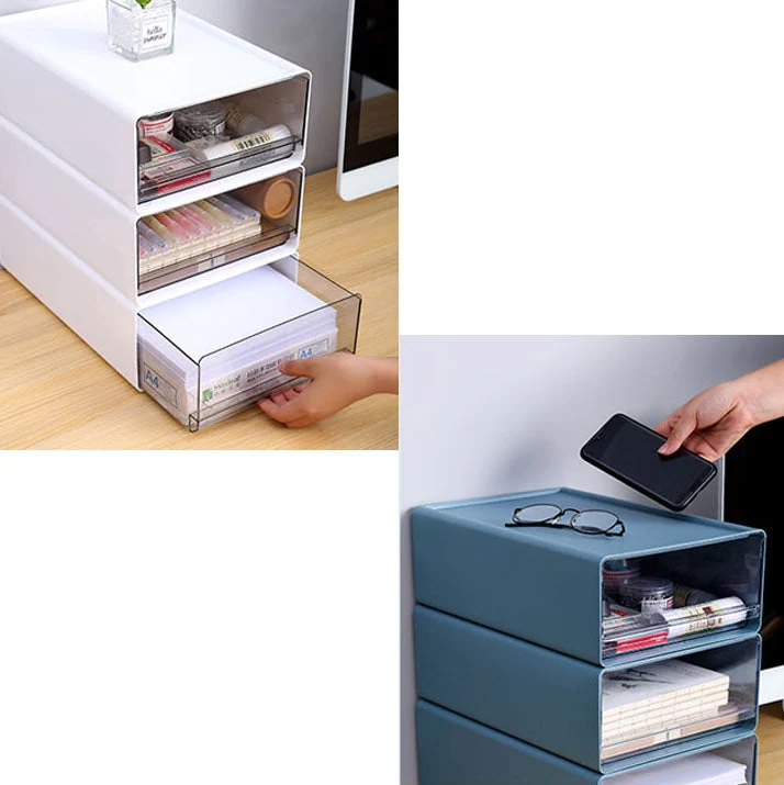 Classeur en plastique moderne de classeur de couleur unie pour le bureau à domicile Clearhalo