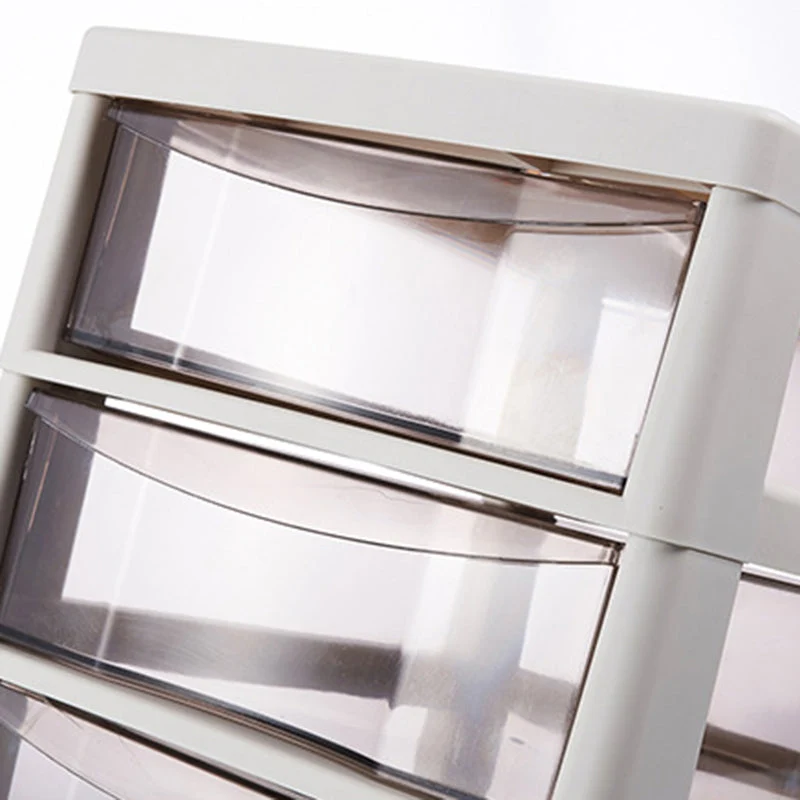 Classeur en plastique moderne à tiroirs, classeur avec roulettes Clearhalo