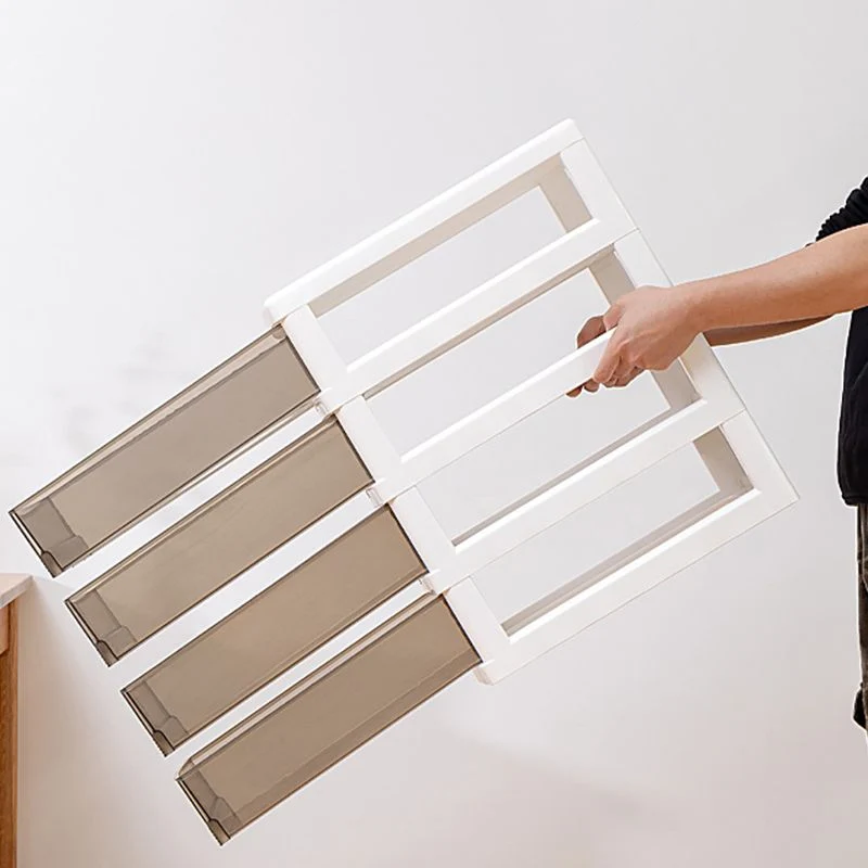 Classeur en plastique moderne à tiroirs, classeur de rangement pour le bureau Clearhalo