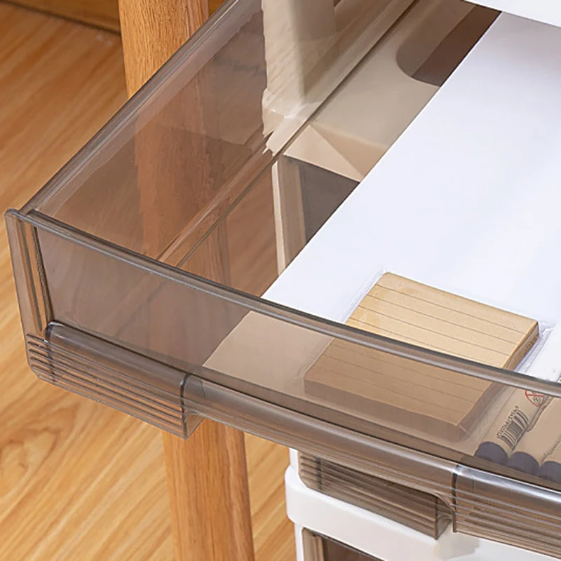 Classeur en plastique moderne à tiroirs, classeur de rangement pour le bureau Clearhalo