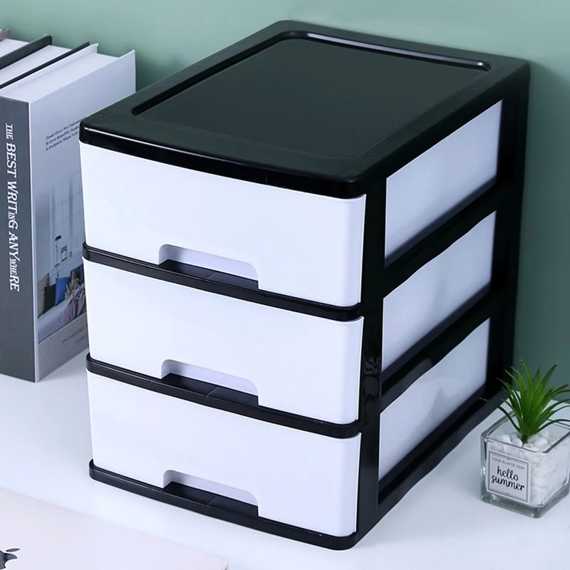 Classeur en plastique tiroirs transparents classeur contemporain latéral Clearhalo
