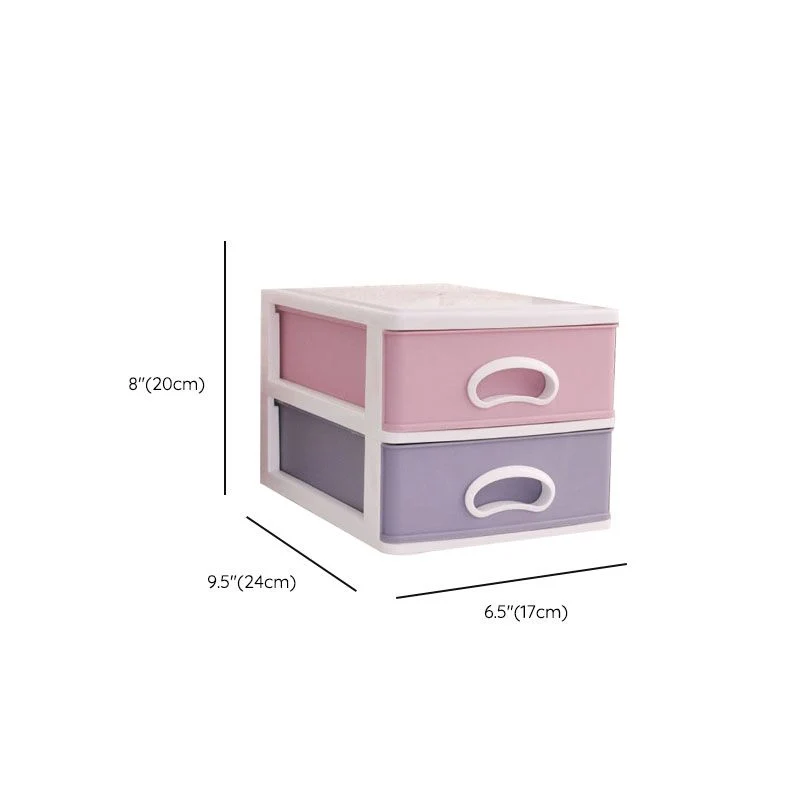 Classeur en plastique vertical de tiroirs de classeur de bloc de couleur Clearhalo