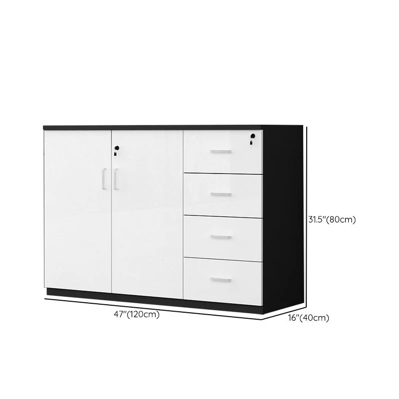Classeur de rangement contemporain à cadre en bois Clearhalo