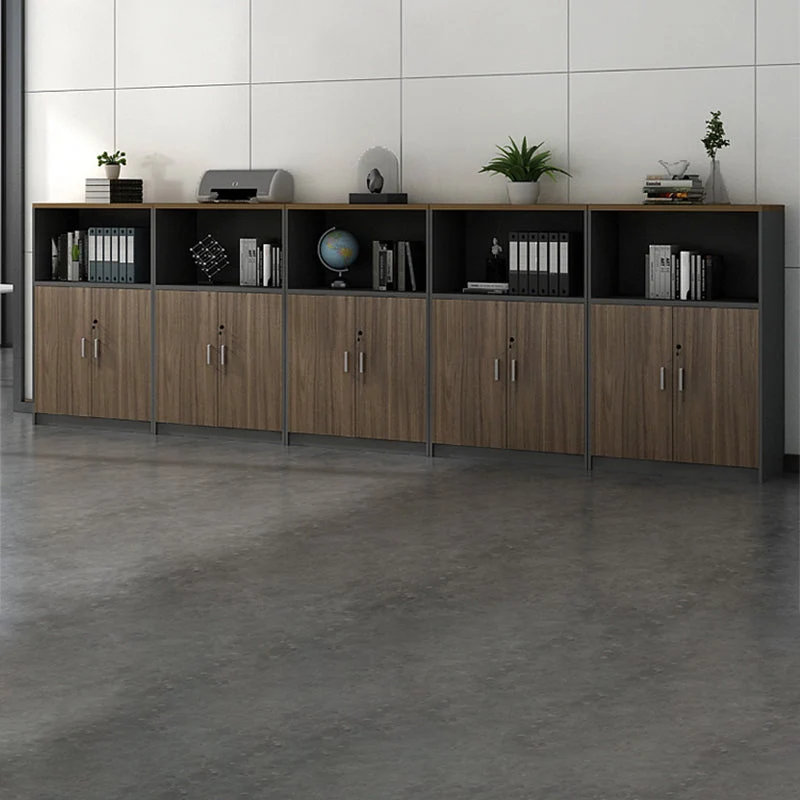 Classeur de rangement contemporain à cadre en bois, classeur vertical Clearhalo
