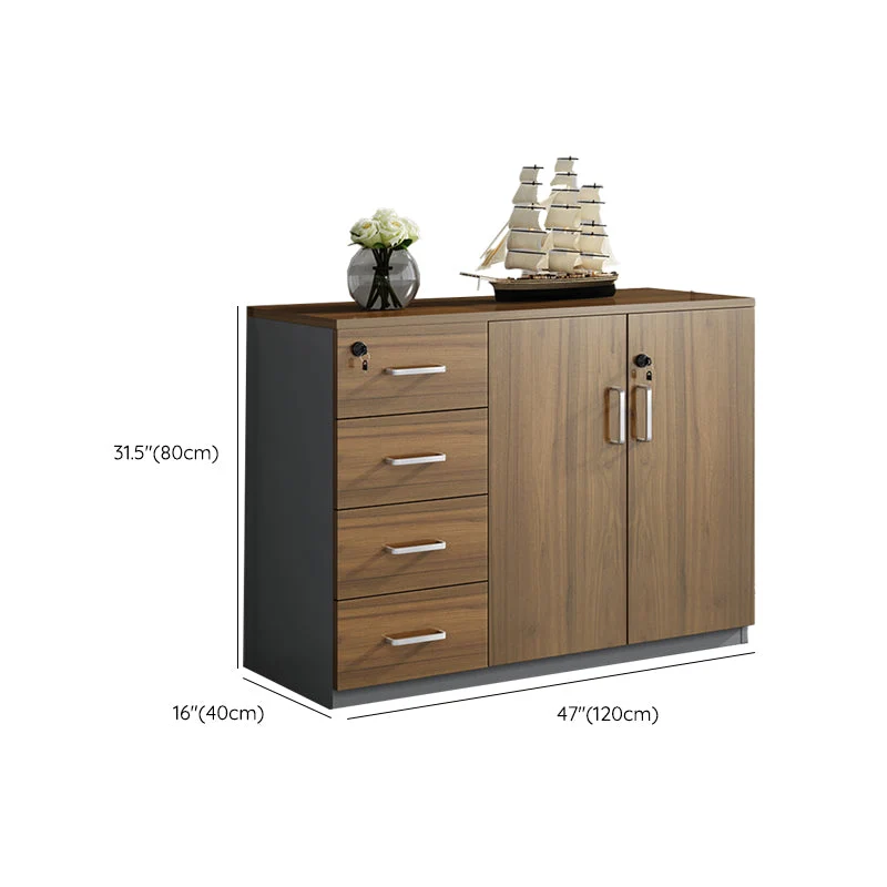 Classeur de rangement moderne médiéval, classeur latéral à cadre en bois Clearhalo