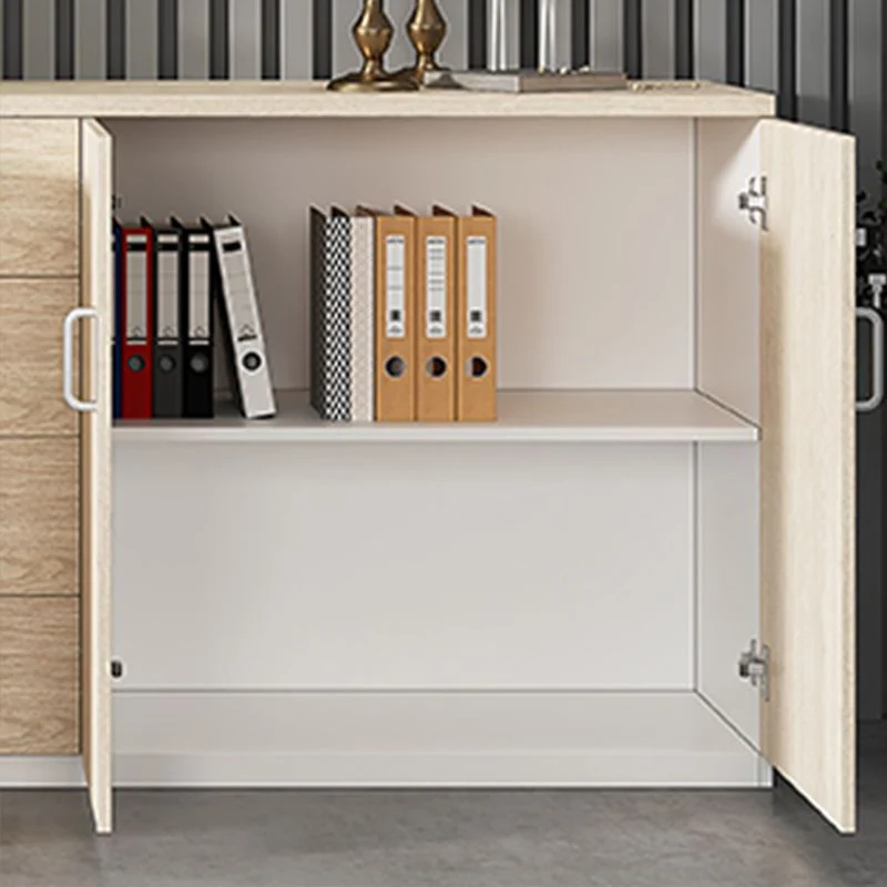 Classeur de rangement nordique, cadre en bois, classeur verrouillable Clearhalo