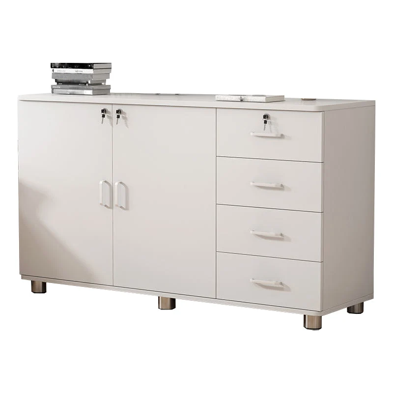 Classeur de rangement à tiroirs en bois traditionnel avec étagères Clearhalo
