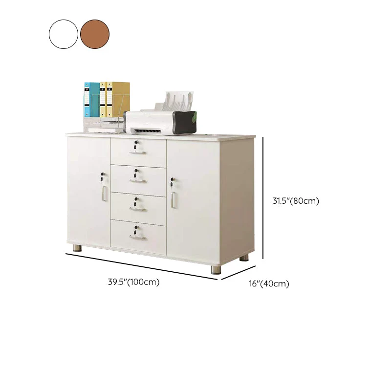 Classeur de rangement à tiroirs en bois traditionnel avec étagères Clearhalo