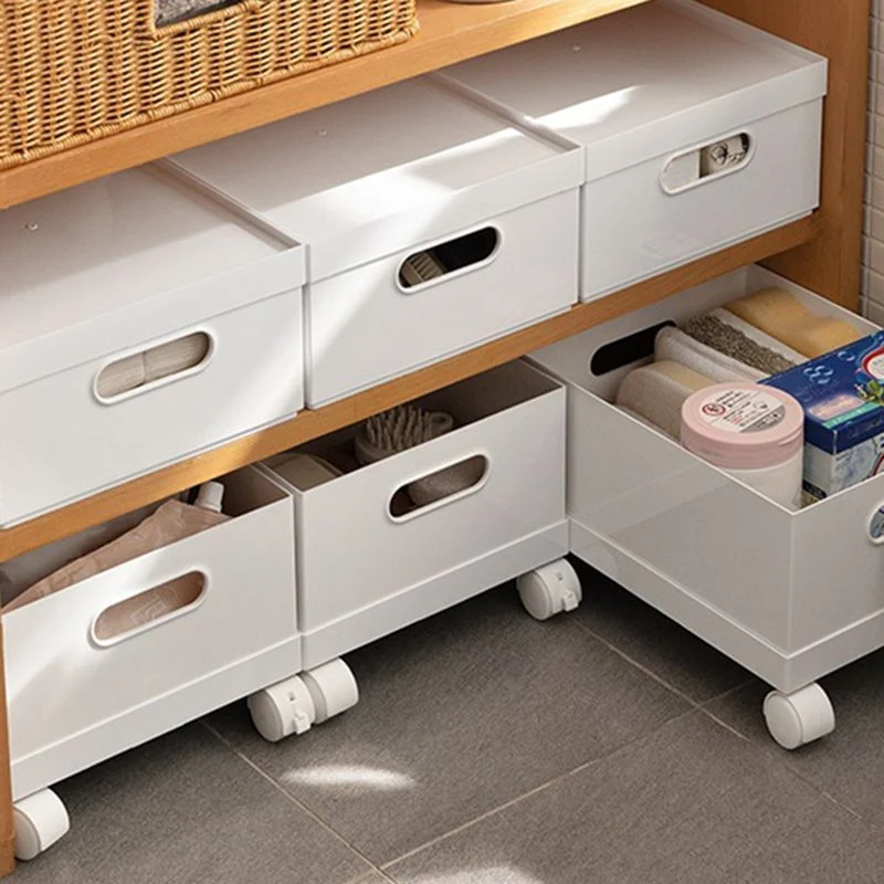 Classeur simple à roulettes de couleur unie, classeur détaillé pour la maison ou le bureau Clearhalo