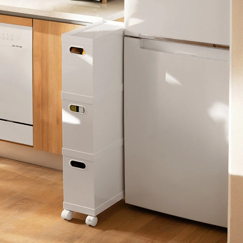 Classeur simple à roulettes de couleur unie, classeur détaillé pour la maison ou le bureau Clearhalo
