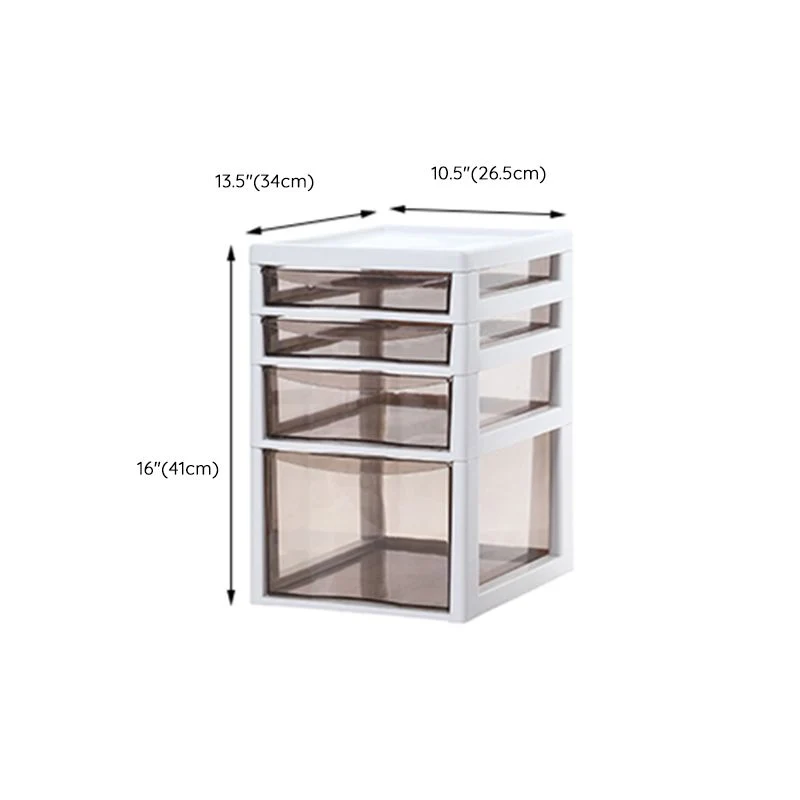 Classeur de stockage de classeur de tiroirs en plastique modernes pour le bureau Clearhalo