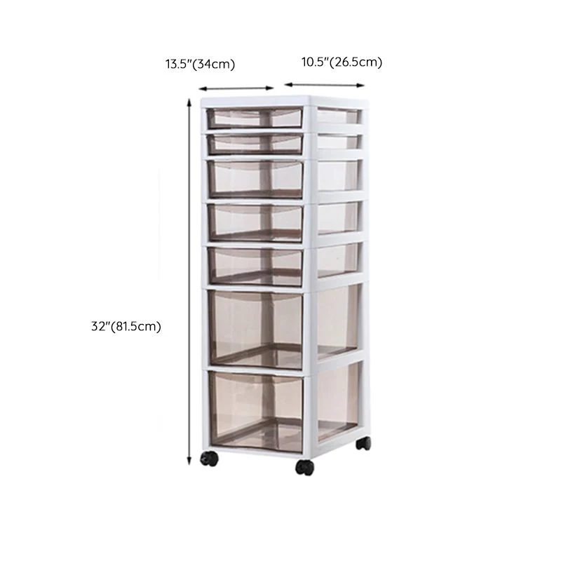 Classeur de stockage de classeur de tiroirs en plastique modernes pour le bureau Clearhalo