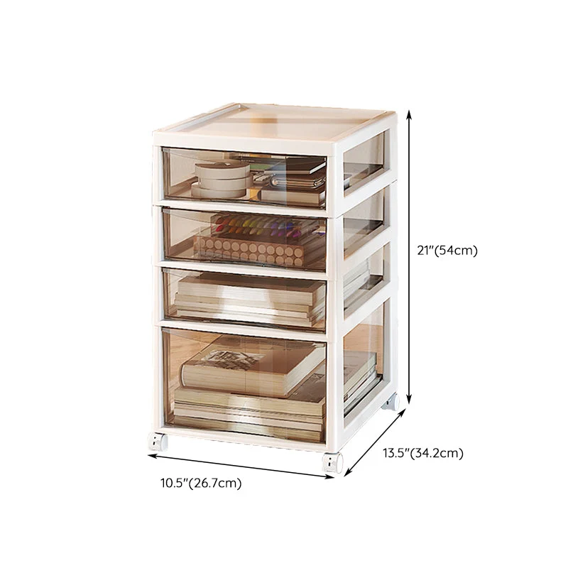 Classeur de stockage de classeur de tiroirs en plastique modernes pour le bureau Clearhalo
