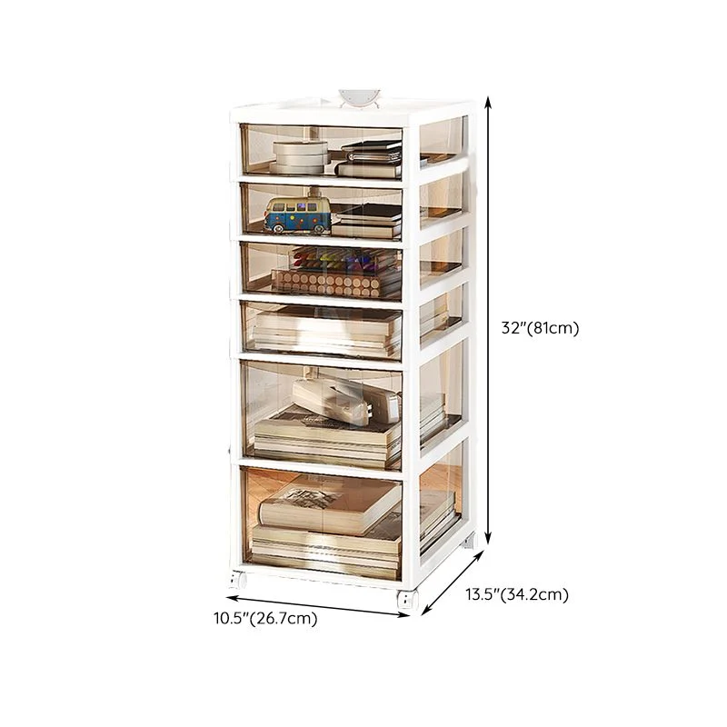 Classeur de stockage de classeur de tiroirs en plastique modernes pour le bureau Clearhalo