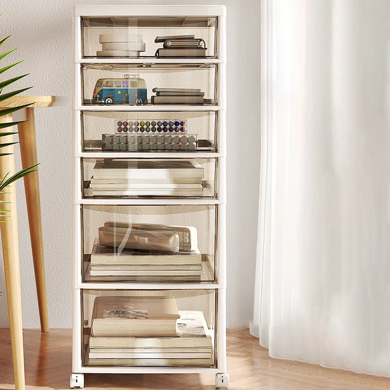 Classeur de stockage de classeur de tiroirs en plastique modernes pour le bureau Clearhalo