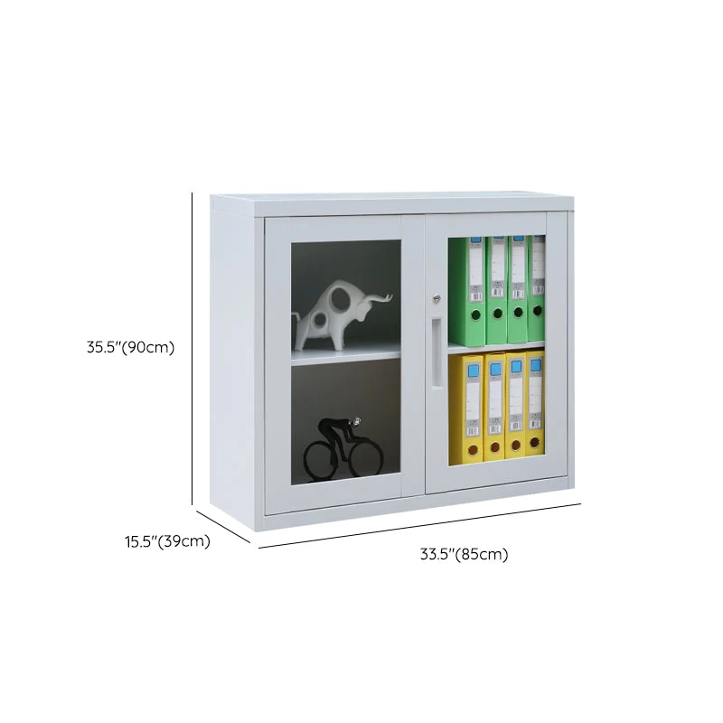Classeur de stockage contemporain à cadre métallique, classeur vertical Clearhalo