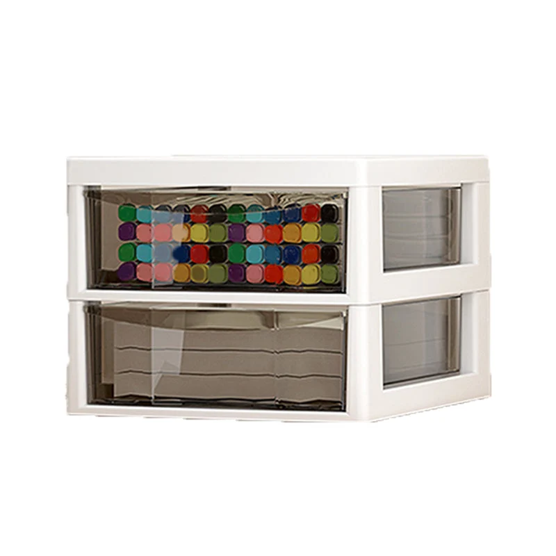 Classeur de stockage contemporain classeur vertical transparent pour bureau Clearhalo