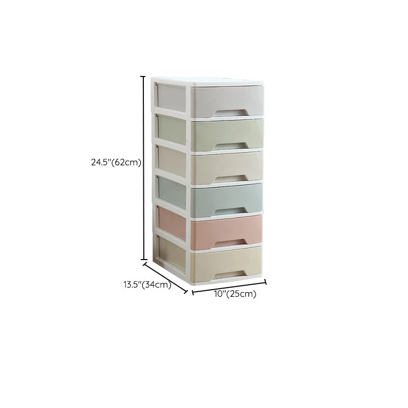 Classeur de stockage de tiroirs d'armoire en plastique moderne pour le bureau Clearhalo