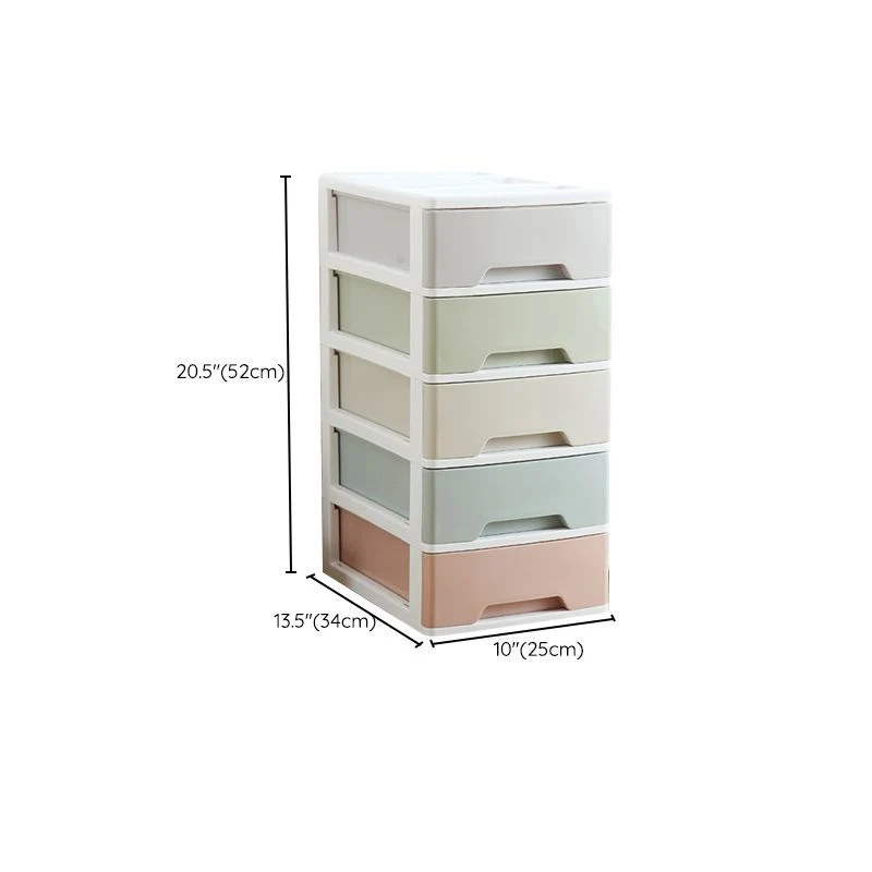 Classeur de stockage de tiroirs d'armoire en plastique moderne pour le bureau Clearhalo