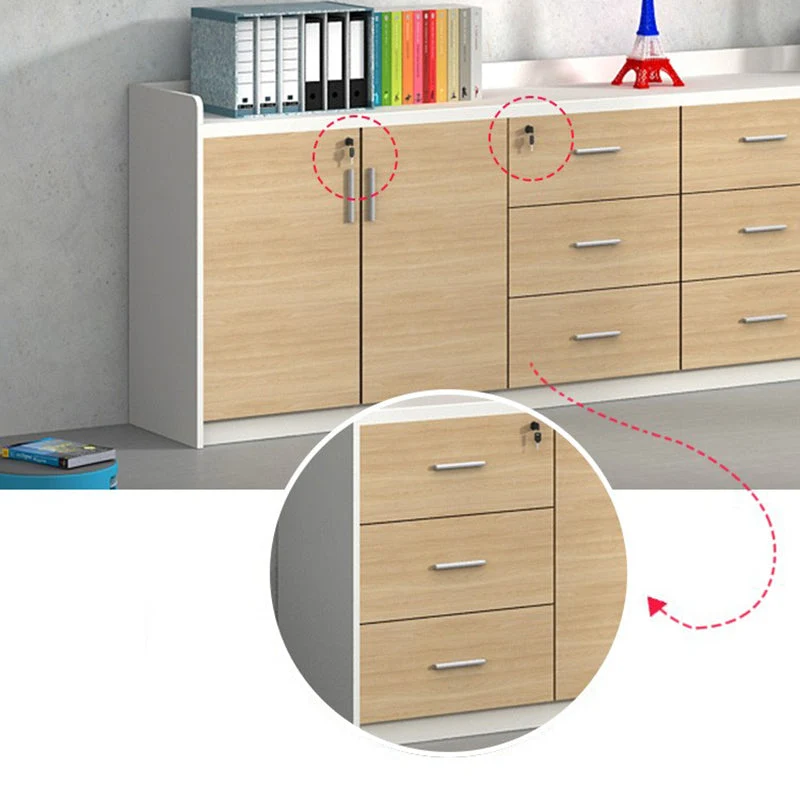 Classeur de style moderne, classeur latéral de stockage à cadre en bois Clearhalo