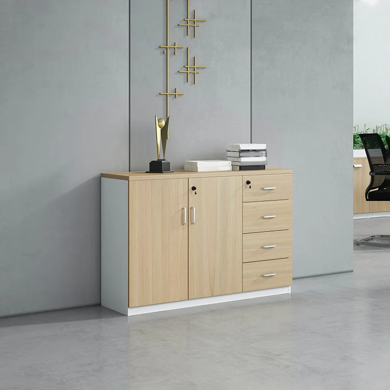 Classeur de Style nordique, classeur latéral de rangement à cadre en bois Clearhalo