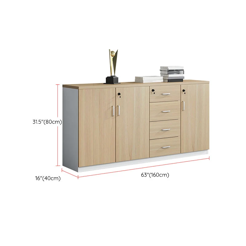 Classeur de Style nordique, classeur latéral de rangement à cadre en bois Clearhalo