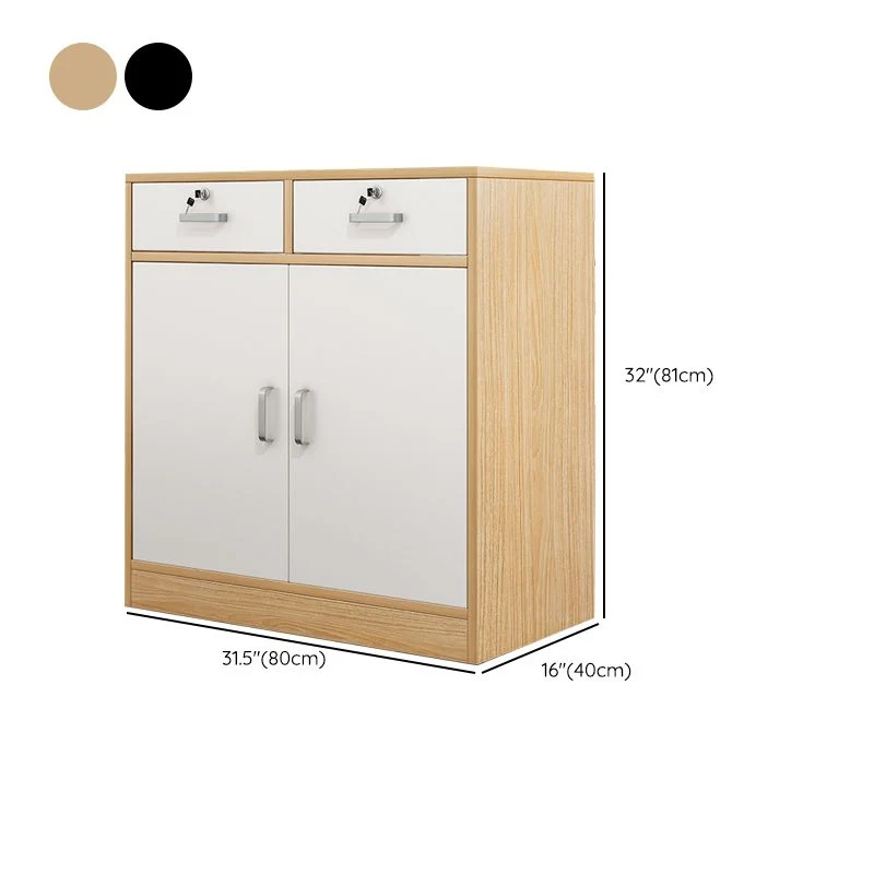 Classeur de Style nordique, tiroirs en bloc de couleur, classeur en bois pour le bureau et la maison Clearhalo