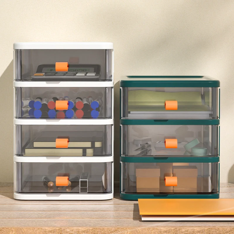 Classeur à tiroirs classeur vertical en plastique transparent simple Clearhalo