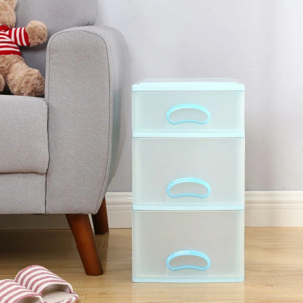 Classeur à tiroirs en plastique, classeur contemporain vertical pour le bureau et la maison Clearhalo