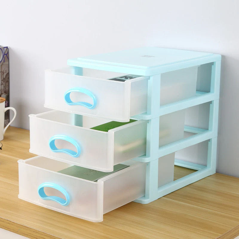 Classeur à tiroirs en plastique, classeur contemporain vertical pour le bureau et la maison Clearhalo