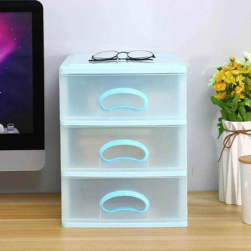Classeur à tiroirs en plastique, classeur contemporain vertical pour le bureau et la maison Clearhalo