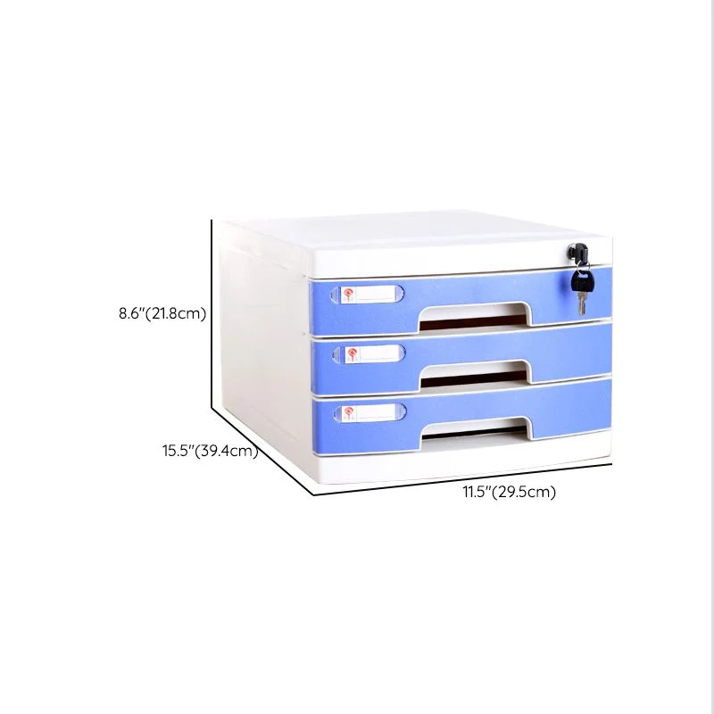 Classeur à tiroirs verrouillables en plastique, armoire côtière pour bureau Clearhalo