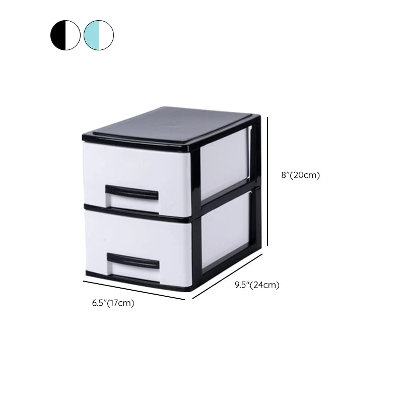 Classeur à tiroirs verticaux classeur moderne en plastique pour la maison et le bureau Clearhalo